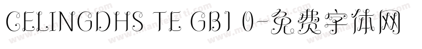 CELINGDHS TE GB1 0字体转换